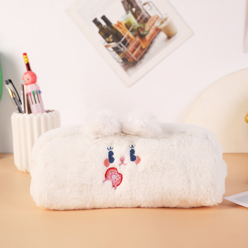 Ins Japanese High-value Plush Bear Pen Bag Korean