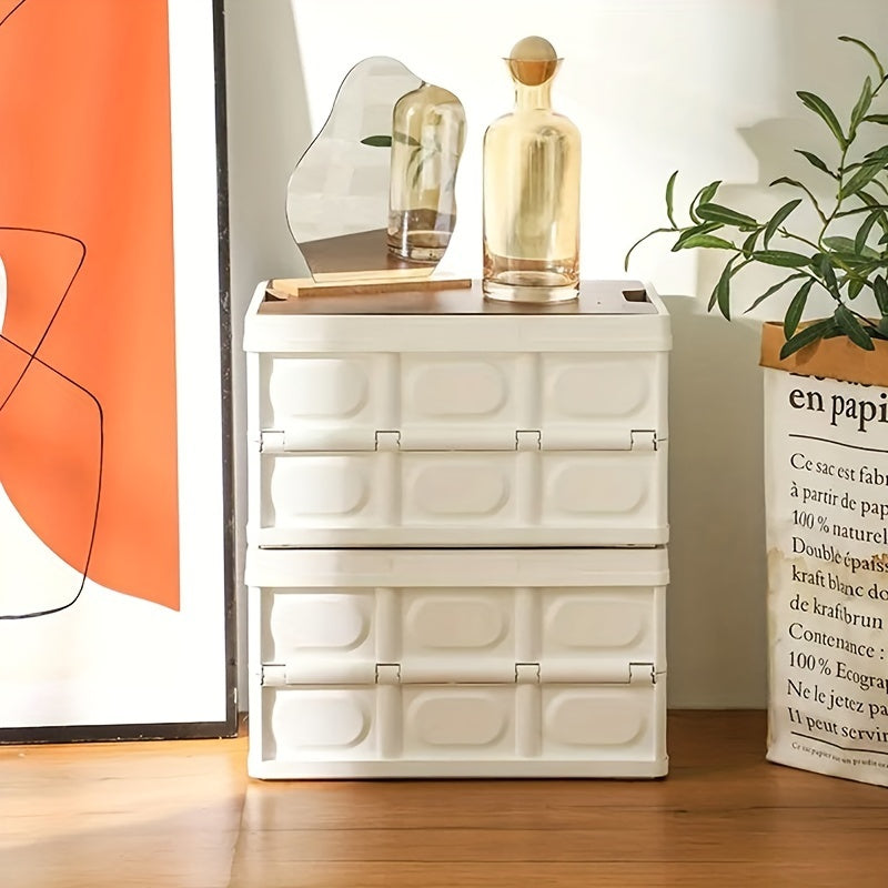 Fashionable And Easy-to-use Outdoor Folding Storage Box, Multi-functional Car Storage Box, Household Glove Box Storage Basket, Portable Folding Camping Box-35L Single Pack