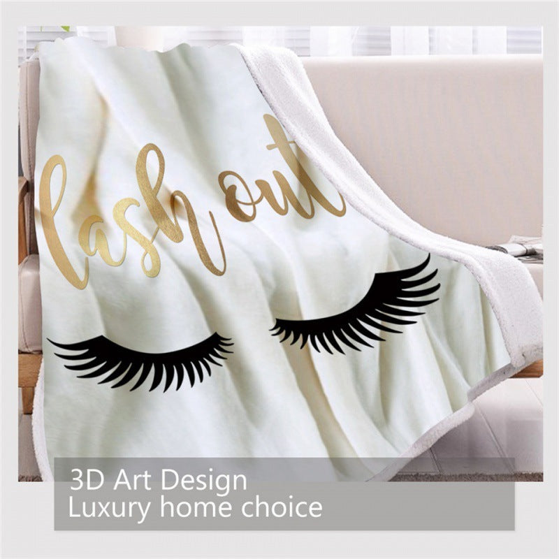Thickened Double-Layer Eye  Digital Printed Airable Cover Square Blanket