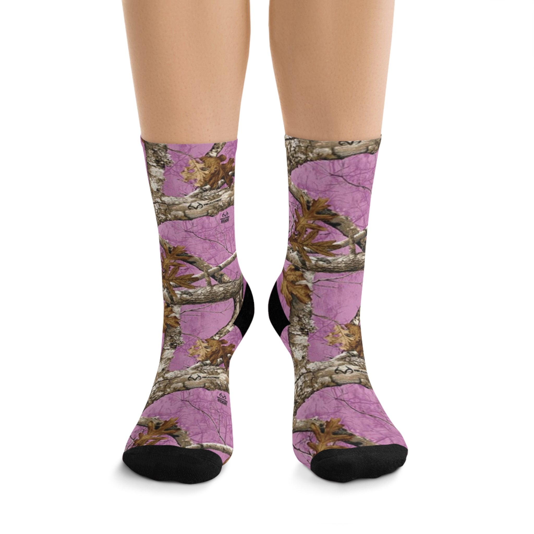 Pink Camo Recycled Poly Socks