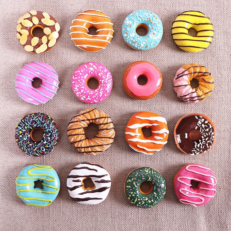 Donut Refrigerator Magnet Food Bread Simulation Three-Dimensional Magnet Magnetic Creative Refrigerator Magnet