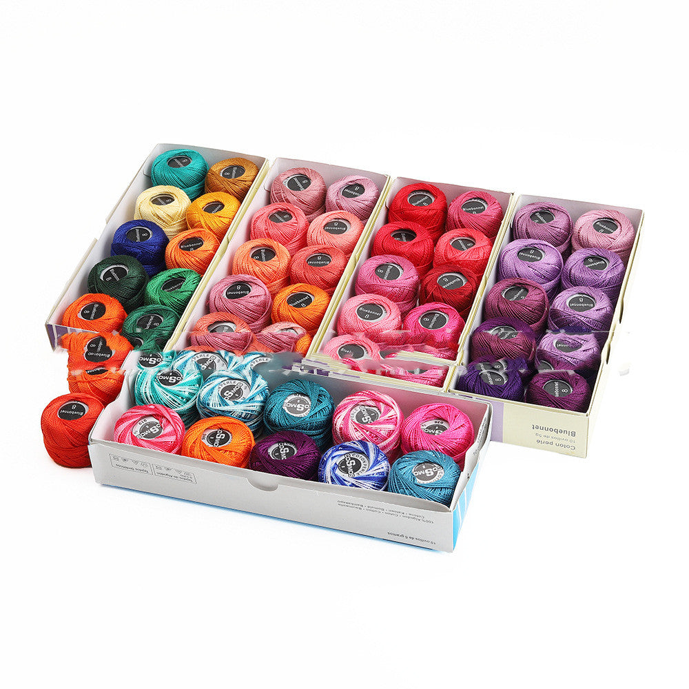 52 Colors No. 8 Crochet Fine Lace Cotton Hand-Knitted Thread Crochet Thread