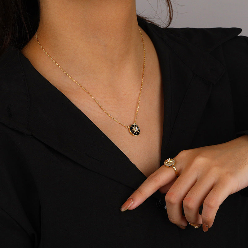 Sterling Silver Necklace Female Ins Style Light Luxury Temperament