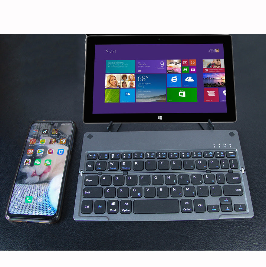 Smart Wireless Folding Portable Keyboard Folding Bluetooth Keyboard