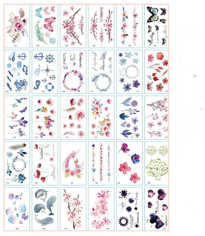 Fashion Flower Arm Stickers Tattoo Stickers
