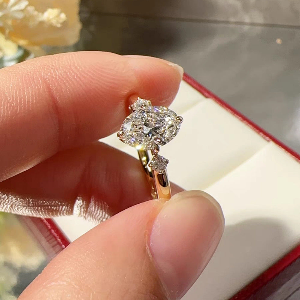 Antique Zircon Brushed Ring Female Retro Minority
