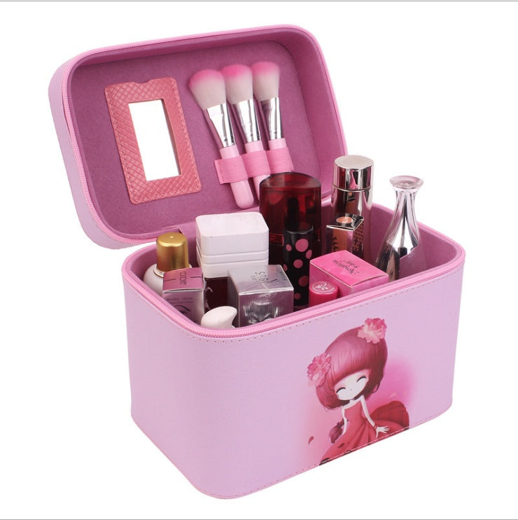 Manufacturer Korean Lovable Hand-Held Cosmetic Bag Waterproof Travel Package Make-Up Toolbox