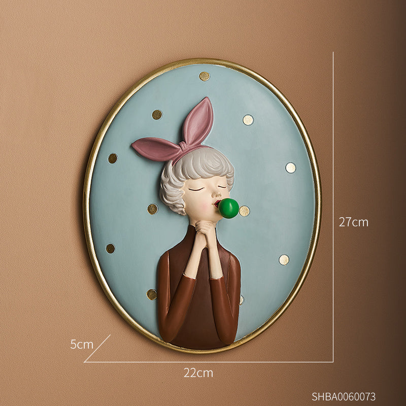 Bubble Girl Living Room Children's Room Decoration Painting Background Wall Mural
