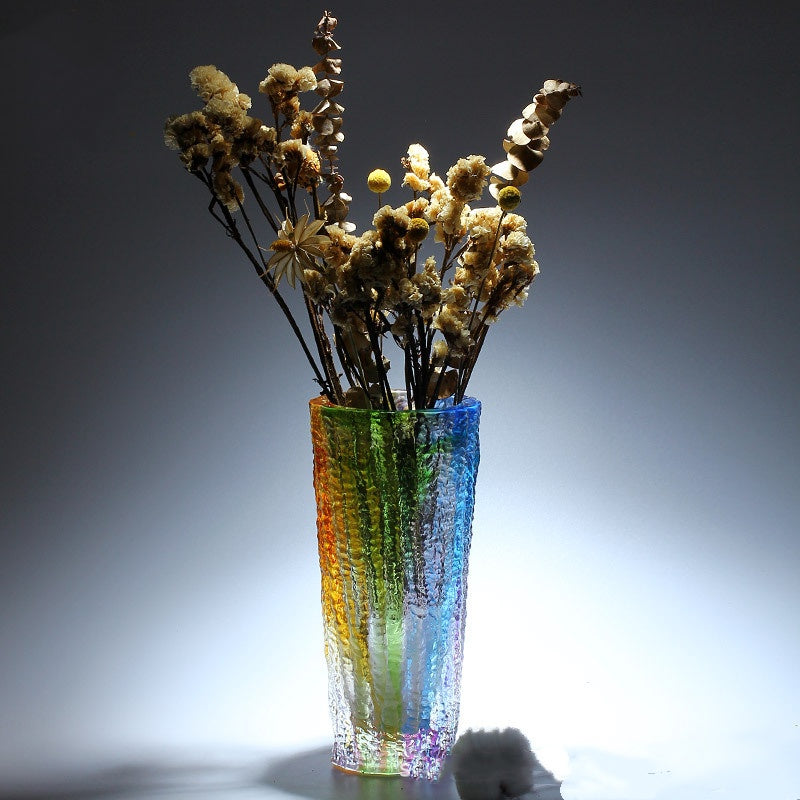 Lustrous Large Vase Ornament Glass Craftwork