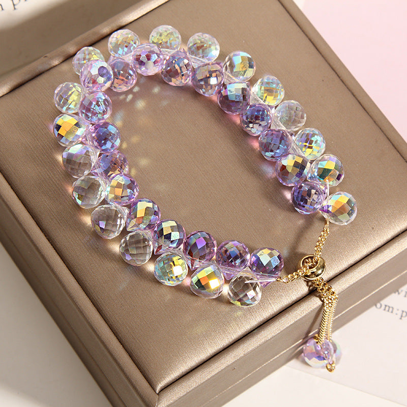 Crystal Woven Double-Layer Bracelet For Women