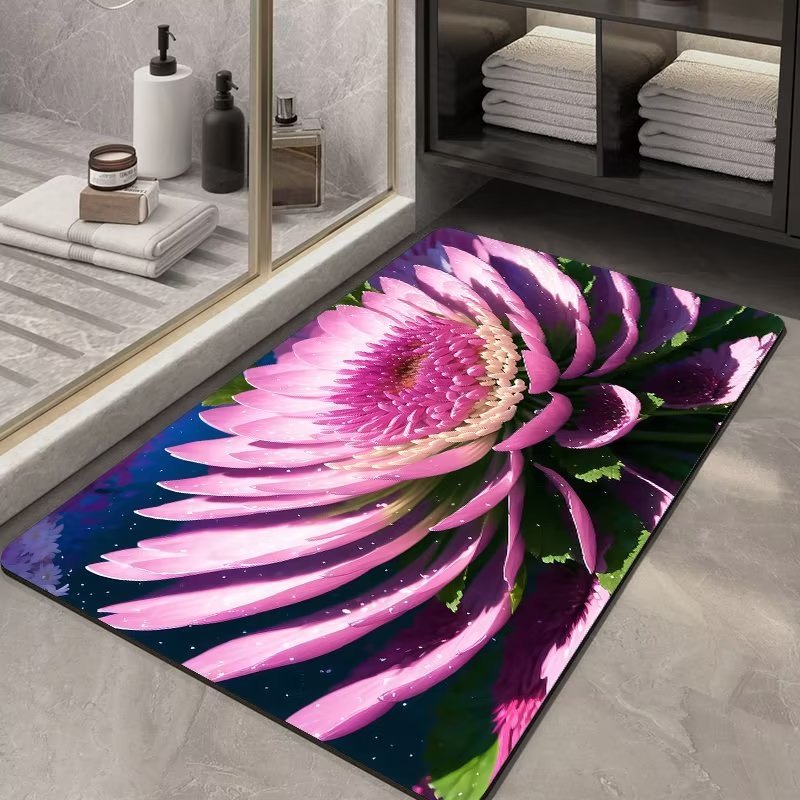 Soft Diatom Ooze Floor Bathroom Absorbent Bathroom Step Mat Quick-Drying Non-Slip Toilet Door Mat