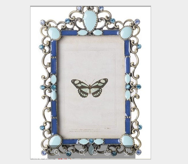European Creative Enamel Metal Photo Frame