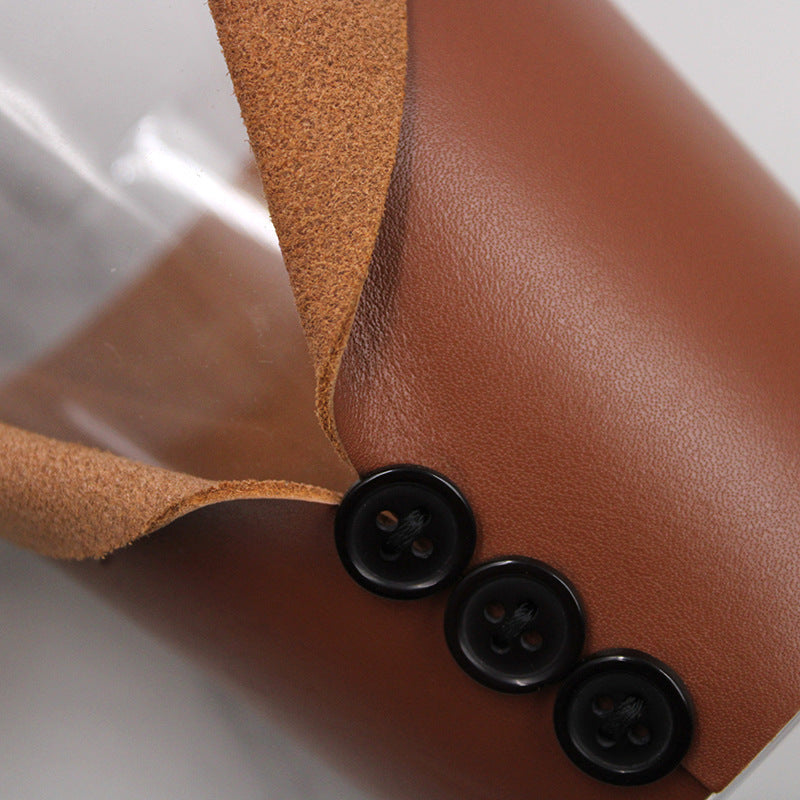 First Layer Cowhide Bar Whiskey Cup Cover