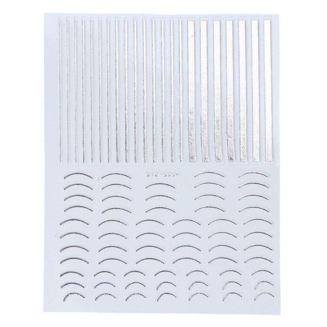 Evergreen Nail Line Stickers Geometric Pattern Nails