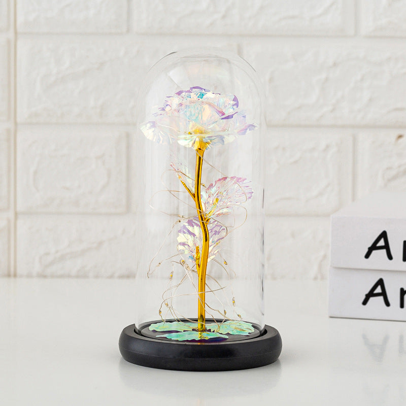 Preserved Flower Glass Cover Rose Flower Glass Cover Gift Gifts