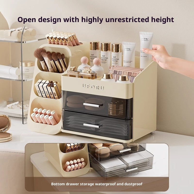 Desktop Cosmetic Storage Box Dust-Proof Organizer