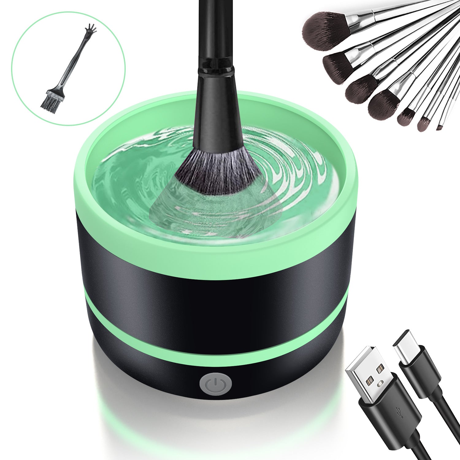 Electric Cosmetic Brush Cleaning Device Type-C Suit Beauty Tools