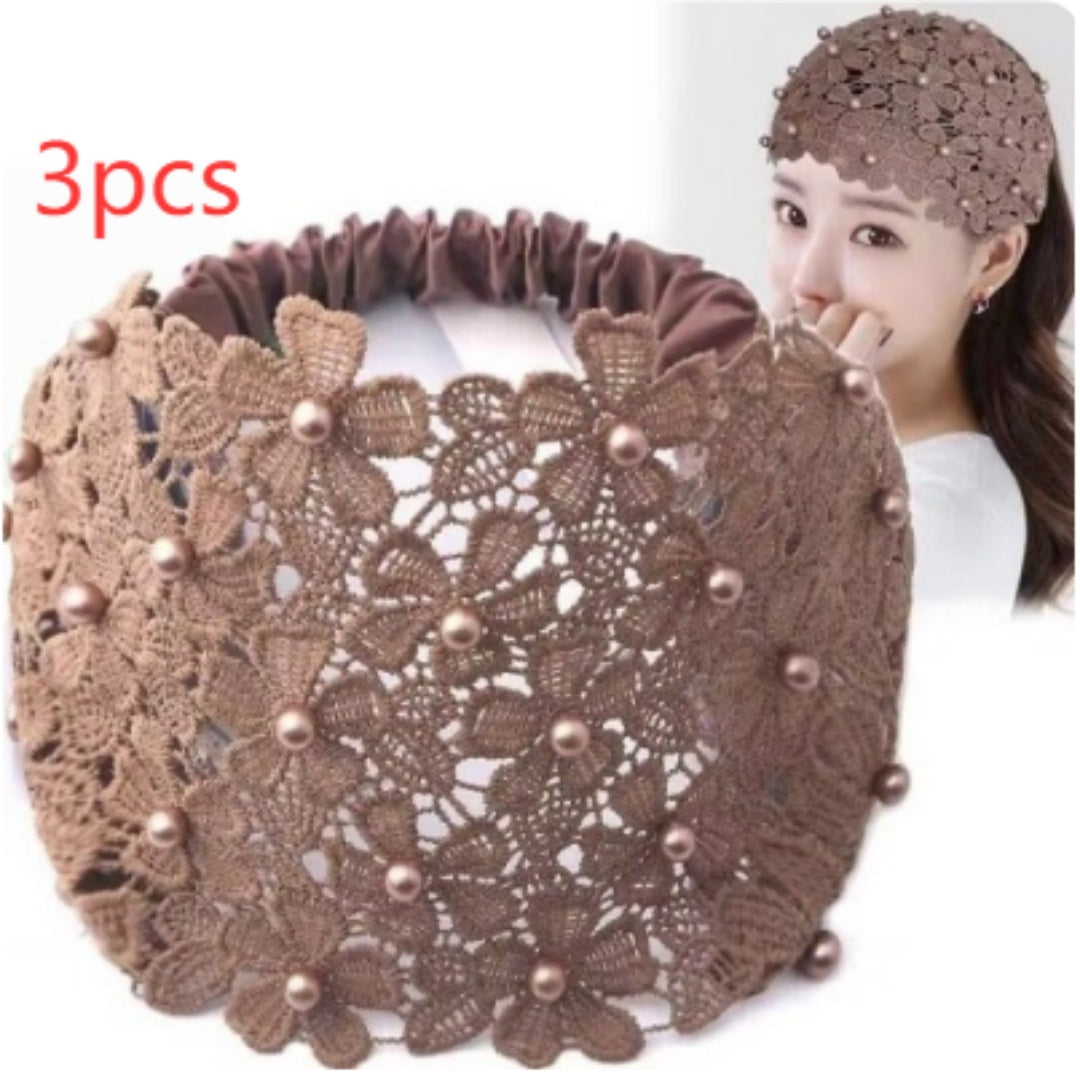 Hollow Hair Band Beaded Douyin Online Influencer Wide Edge