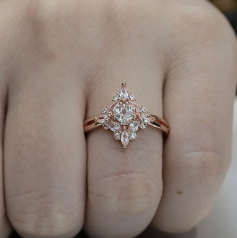 Rose Gold Zircon Ring