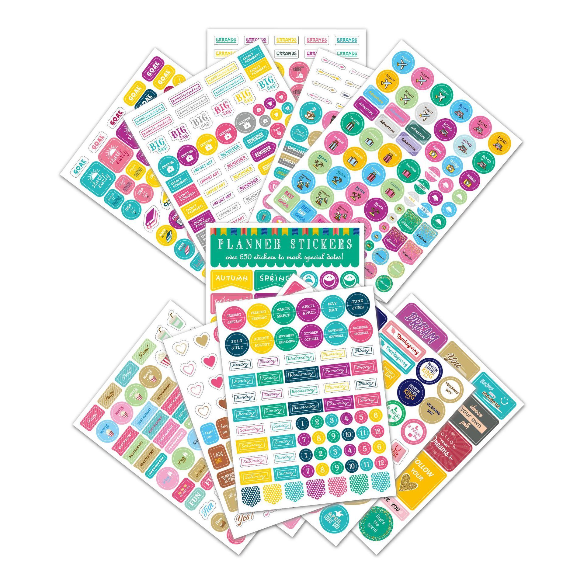 Planner Stickers Set Seasonal Monthly