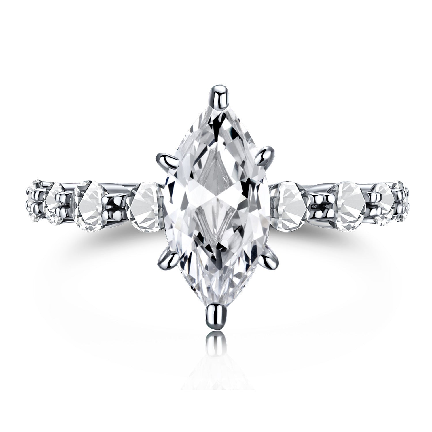 Rhombus Personality Zircon Ring For Women