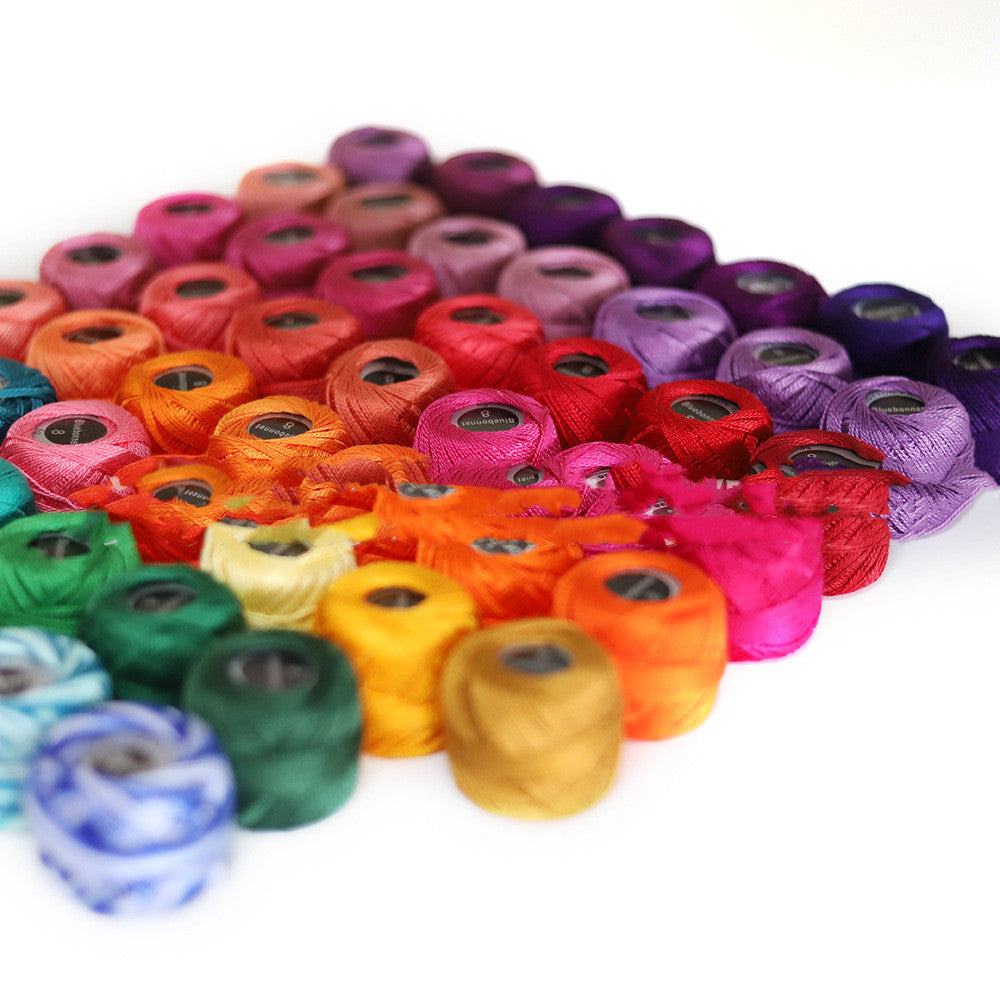 52 Colors No. 8 Crochet Fine Lace Cotton Hand-Knitted Thread Crochet Thread