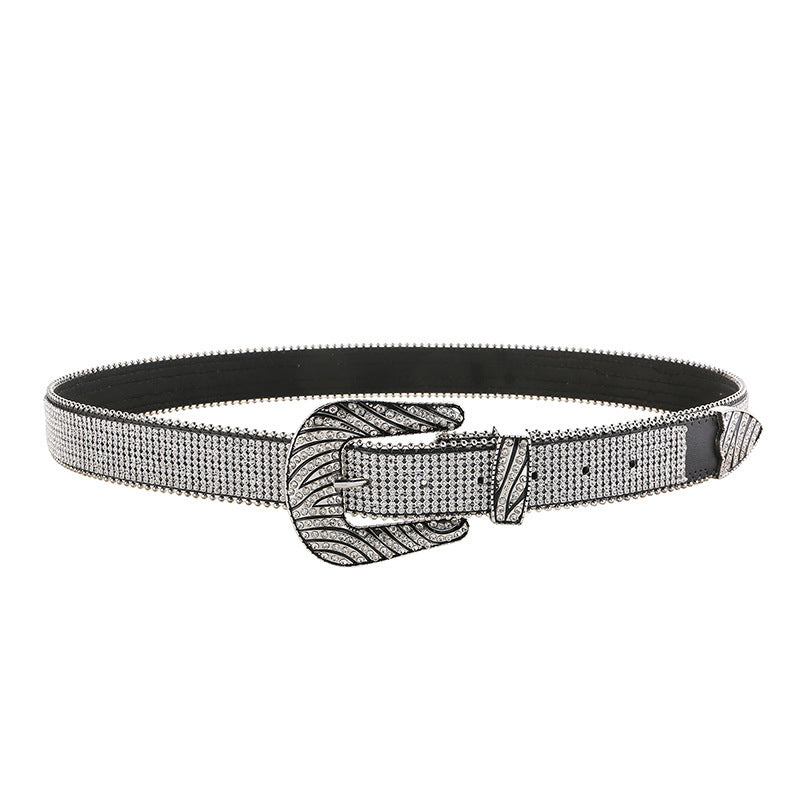 Women's Diamond Belt Zebra Pattern
