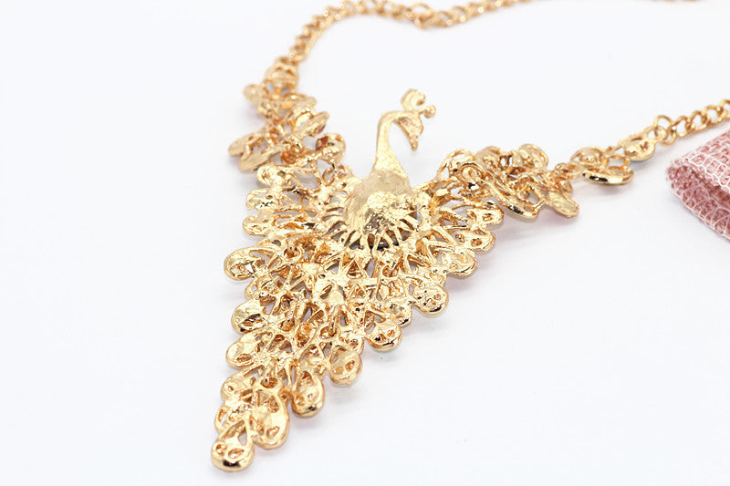 Peacock Full Diamond Vintage Necklace