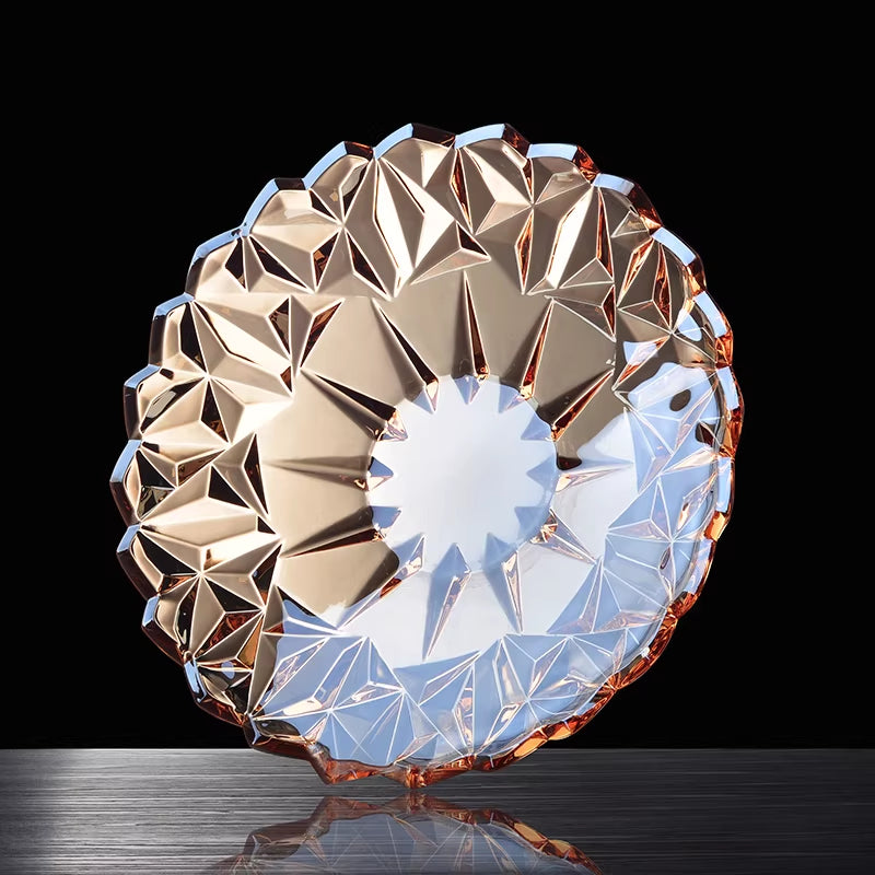 Luxury Crystal Glass Fruit Bowl For Home Living Room