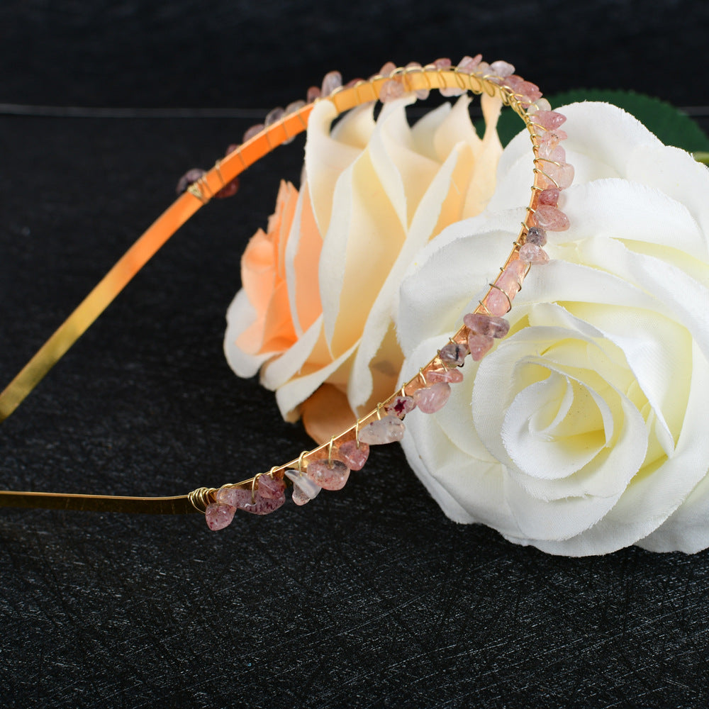 Crystal Amethyst Bridal Hair Comb Headband