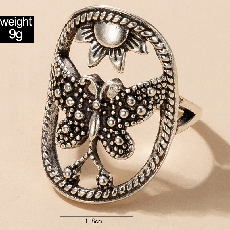 Simple Jewelry Palace Retro Style Ring