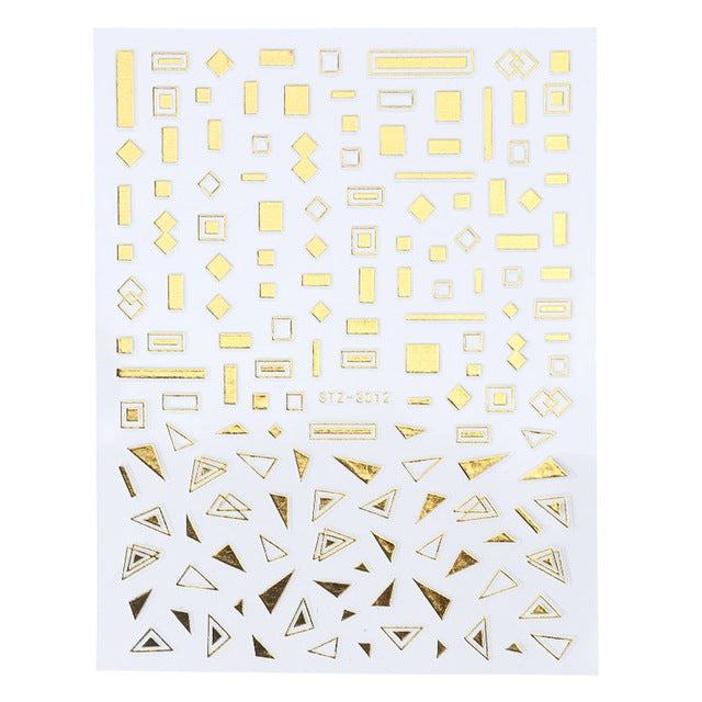 Evergreen Nail Line Stickers Geometric Pattern Nails