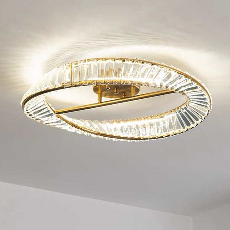 Italian Luxury Crystal Ceiling Lamp Post-Modern Simplicity