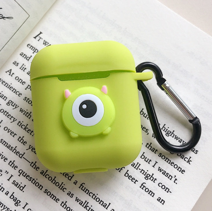 Compatible with Apple, AirPods Protective Jacket Cute Cartoon Silicone Anti-Falling Earphone Jacket Japanese Korean Women''s Key-Clasp Hanging Rope