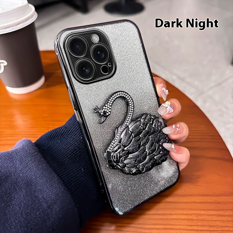 Applicable To Quicksand Swan Bracket Phone Case