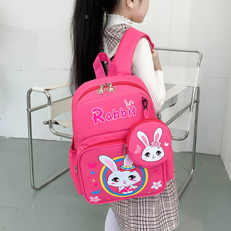 Cute Cartoon Children's Spine Protection With Coin Purse Children's Printed Schoolbag