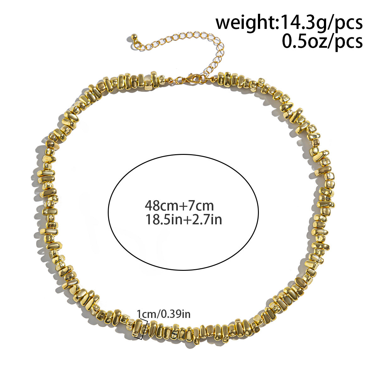 Niche Uniquely Shaped Beaded Necklace For Men Trendy Cross Pendant Clavicle Chain