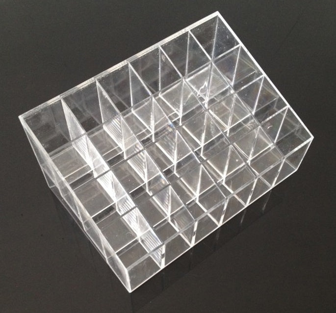Lipstick Rack 24 Compartment Storage Suitable for Lipstick, Eyebrow Pencil, Eyelash Pen and Other Cosmetic Storage and Merchandise Display