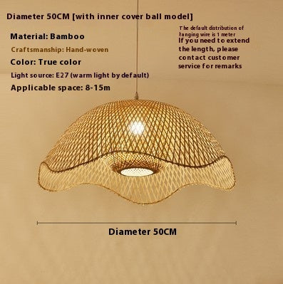 New Chinese Style Bamboo Chandelier Creative B & B Tea Room