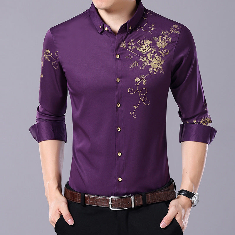 Rose Flower Shirt Men's Shirt