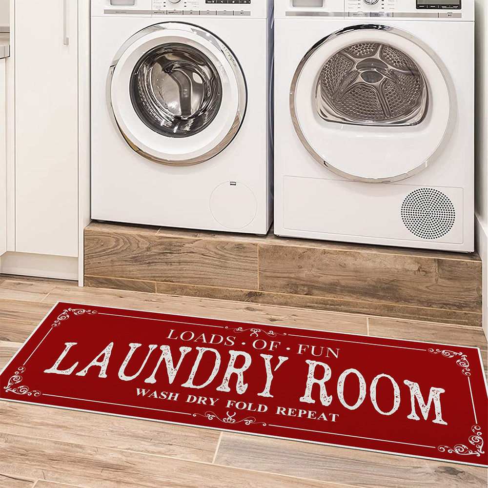 Laundry Room Carpet Kitchen Bathroom Mats Door Absorbent Thickened Non-Slip Foot Mat