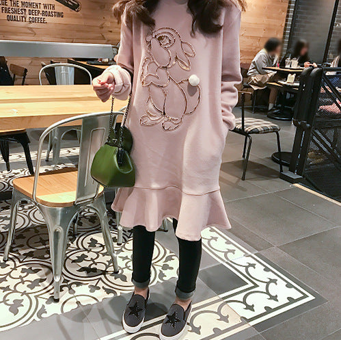 Rabbit Hoodie Dress