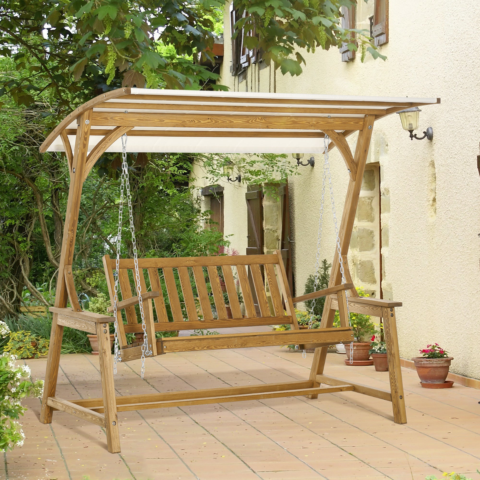 3-Seat Patio Swing Chair