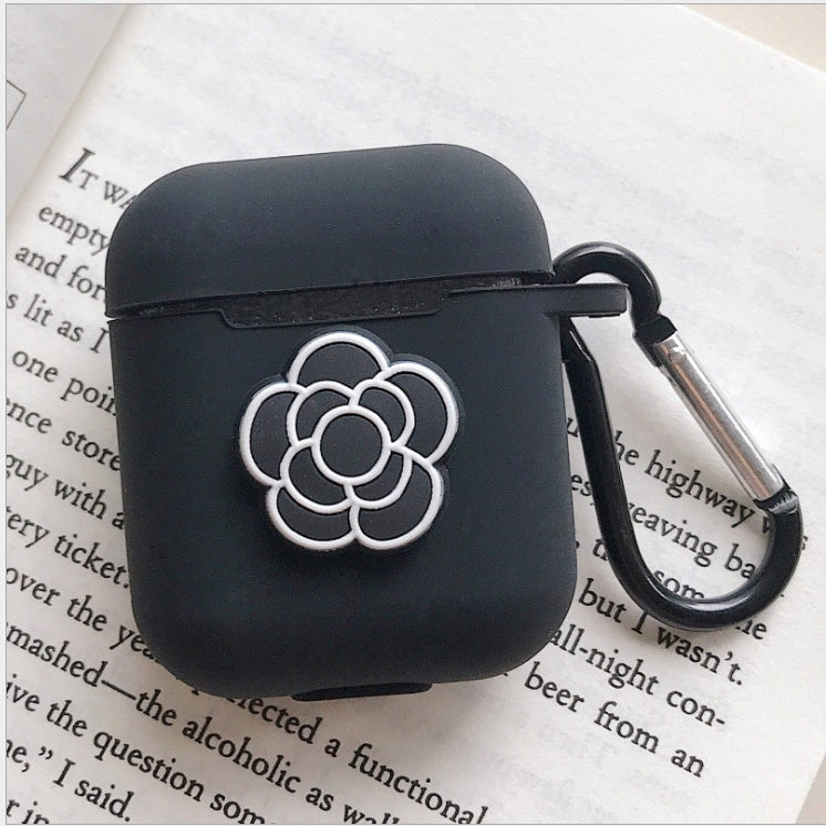 Compatible with Apple, AirPods Protective Jacket Cute Cartoon Silicone Anti-Falling Earphone Jacket Japanese Korean Women''s Key-Clasp Hanging Rope