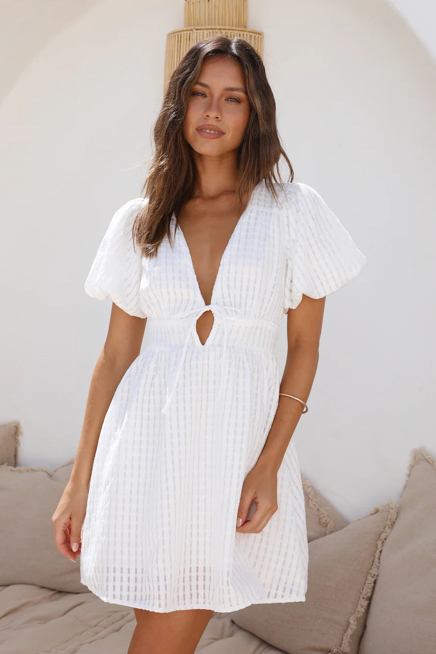 Polyester Kite Flying Dress White Female