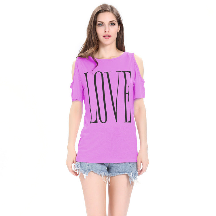 Round Neck Strapless Casual Short Sleeve