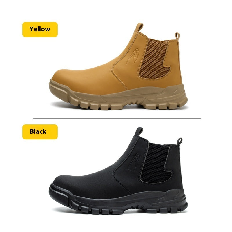 Anti-Smashing and Anti-Penetration Four Seasons Steel Toe Cap Waterproof Work Shoes