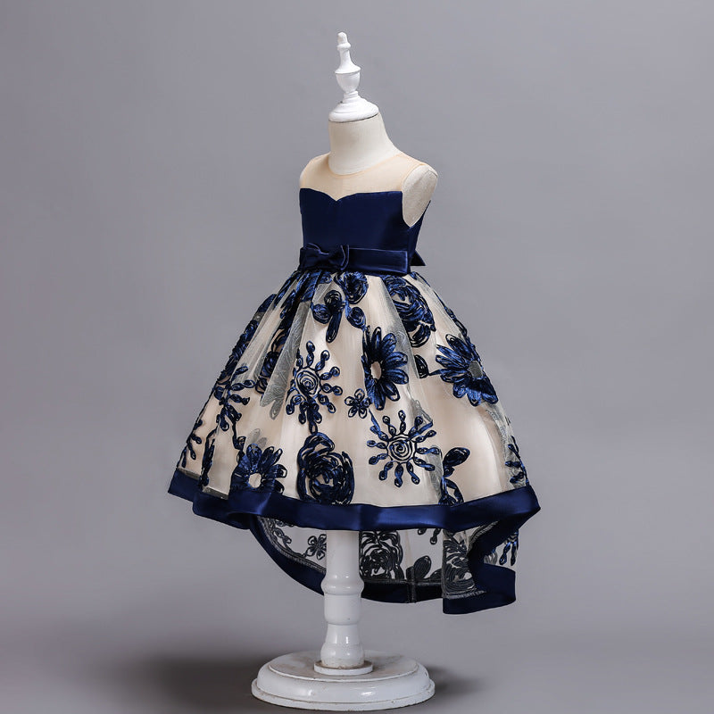 Three Dimensional Embroidered Tail Skirt Children's Soft Veil