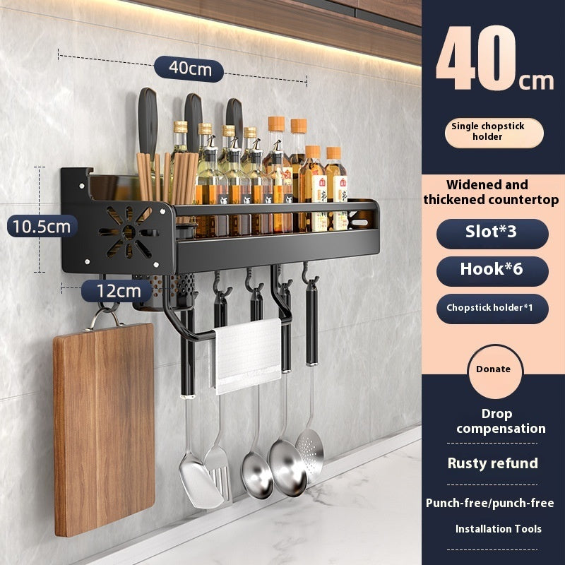Kitchen Storage Rack Punch-Free Multi-Functional Household