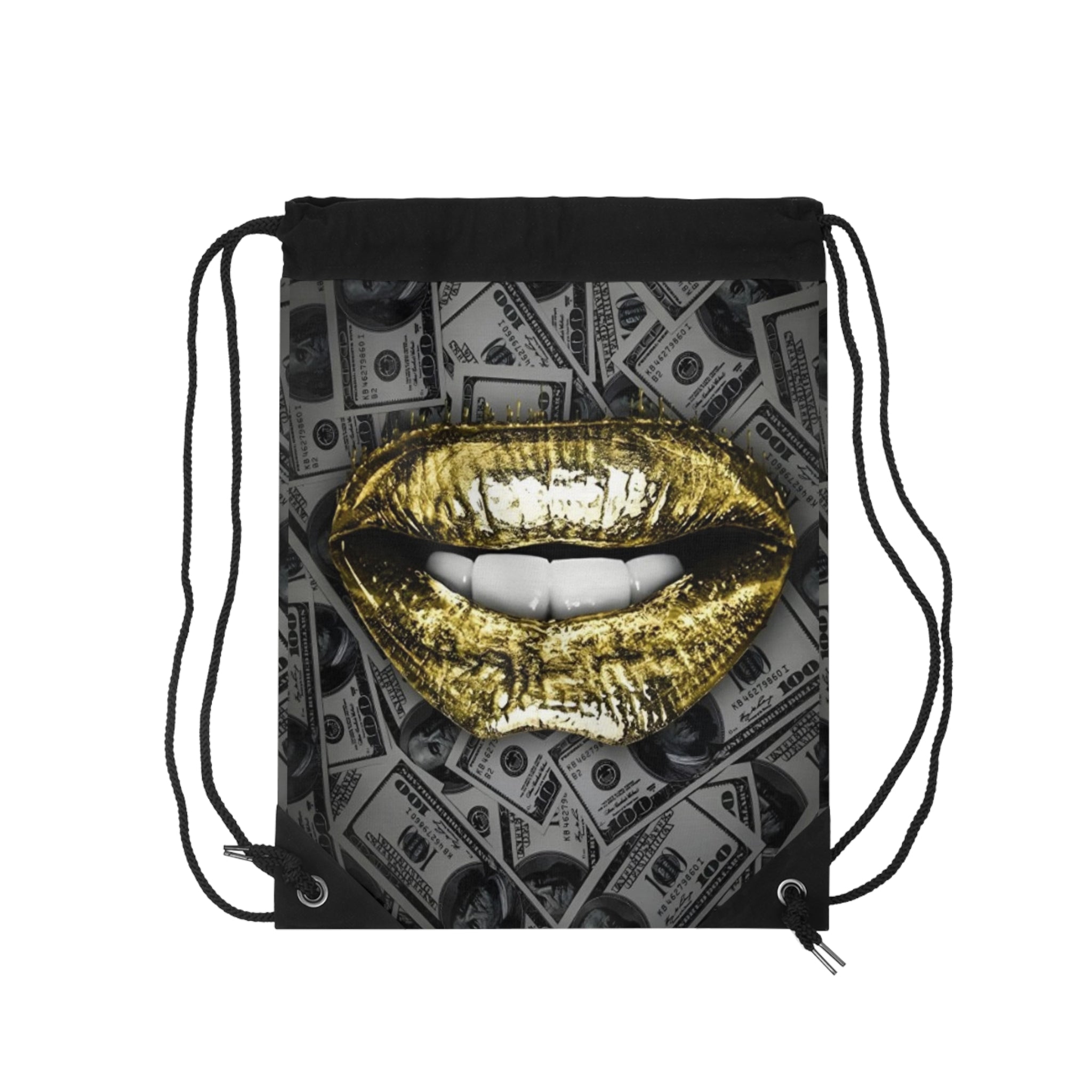 Money Lip Travel Drawstring Bag